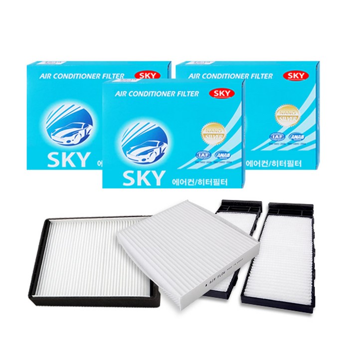 SKY 자동차 차량용 에어컨 히터 필터 휠타 3개 세트, 1개, QM3 A83 대표 이미지 - QM3 차량용품 추천