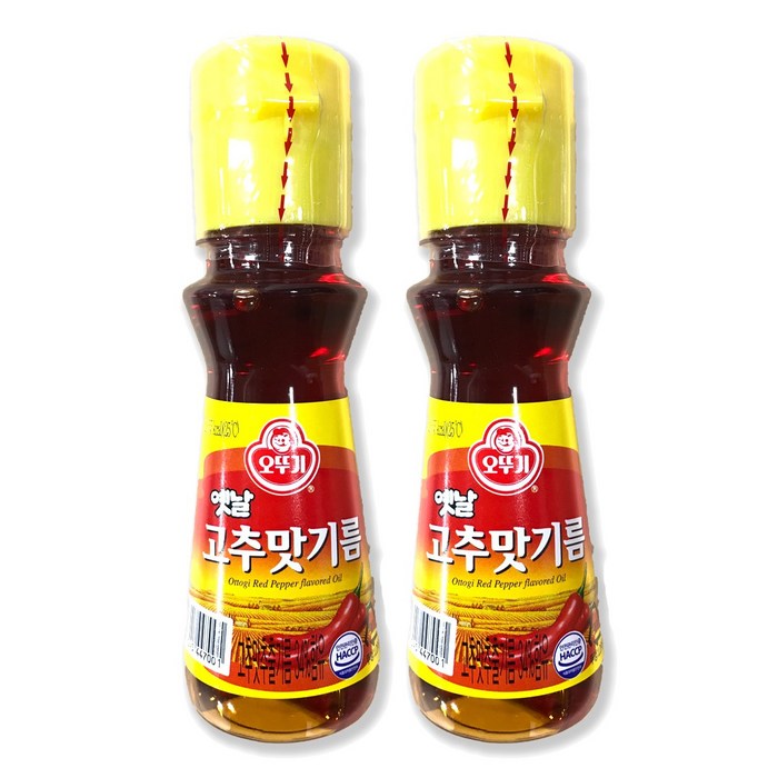예이니식품 오뚜기 옛날 고추맛 기름 2개(80mlx2개) 요리식용오일매운향미유, 2개, 80ml 대표 이미지 - 제일 맛있는 고추기름 추천