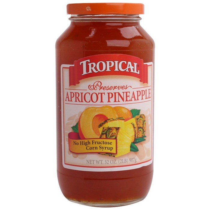 Tropical 프리저브 아프리콧 파인애플, 907g, 1개 대표 이미지 - 프리저브 잼 추천