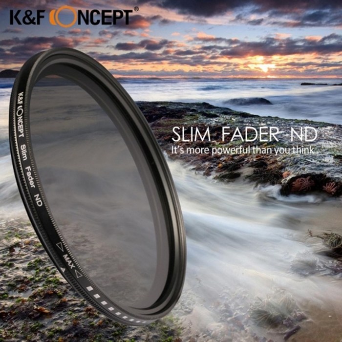 KENTFAITH K&F Concept Fader SlimND 가변필터 ND2-ND400, 가변ND 49mm