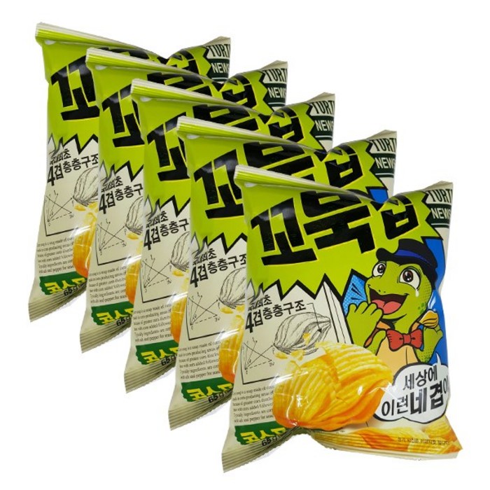 오리온 꼬북칩 콘스프맛, 65g, 5개 대표 이미지 - 꼬북칩 맛 비교 추천