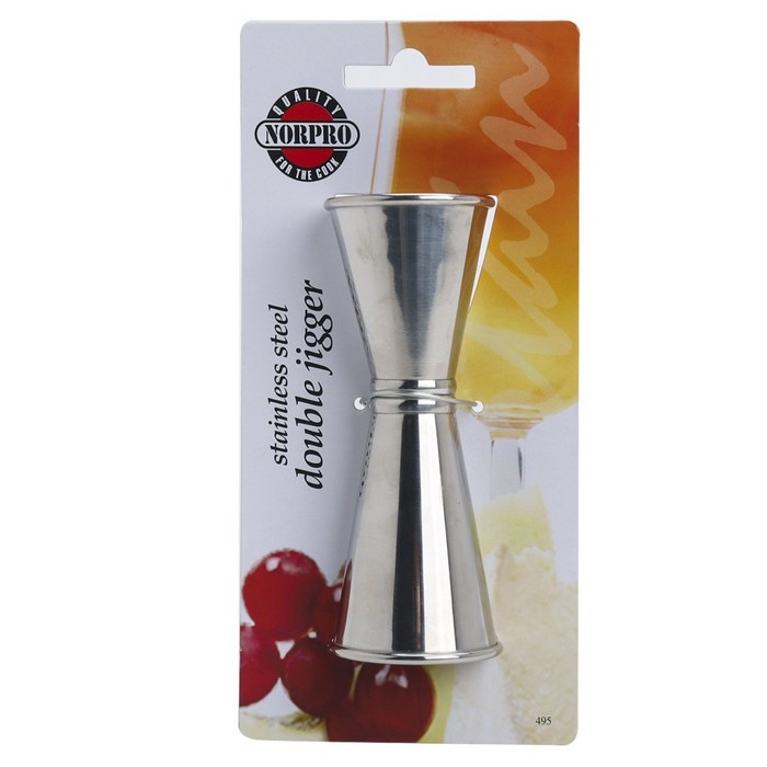 노르프로 더블 칵테일 지거 11 x 4.5 x 4.5cm, Stainless Steel, 1개 대표 이미지 - 칵테일 지거 추천