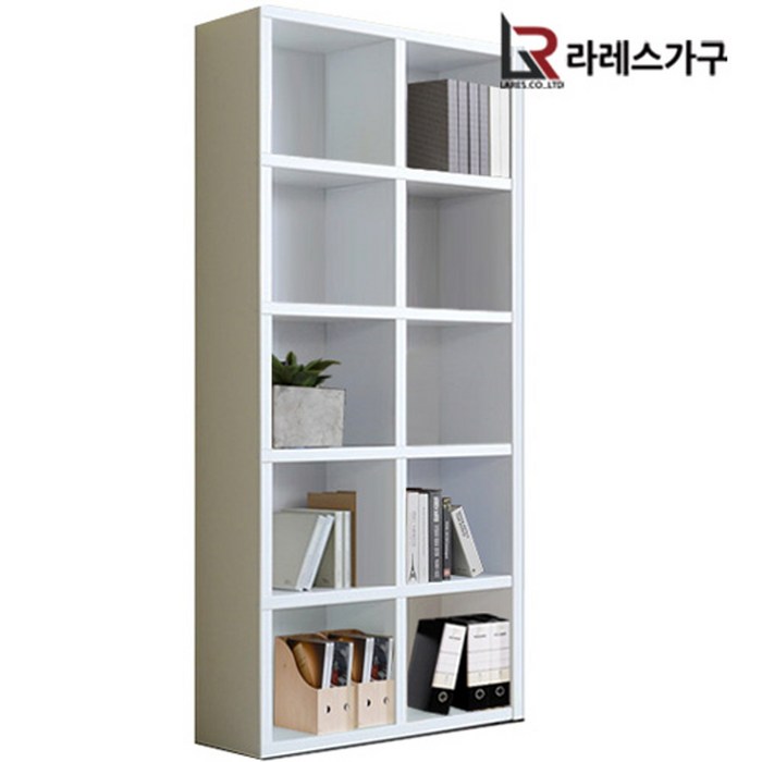 PET 5단800 기본 책장, 화이트 대표 이미지 - 5단 책장 800 추천