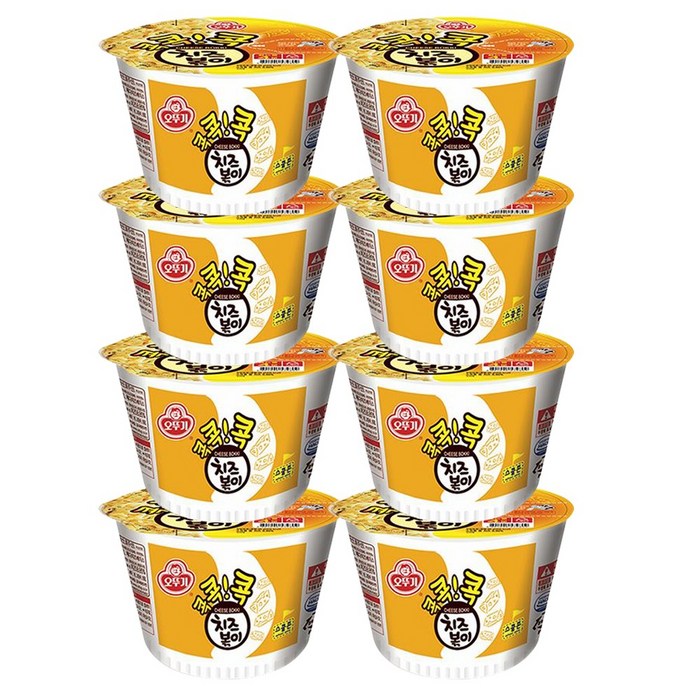 오뚜기 치즈볶이 컵라면 대, 8개 대표 이미지 - 치즈 라면 추천