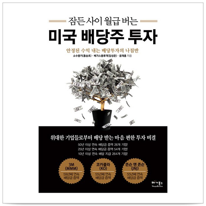 잠든 사이 월급 버는 미국 배당주 투자 - 소수몽키(홍승초) 베가스풍류객(임성준) 윤재홍 대표 이미지 - 배당주 투자 책 추천