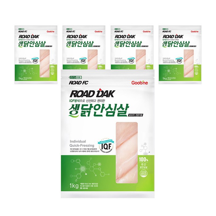 굽네 로드닭생닭안심살 1kg, 5팩, 5kg 대표 이미지 - 닭볶음탕 생닭 추천