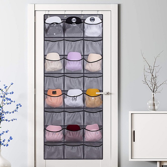 포미포유 24칸 프레임 포켓 모자 수납 행잉백, 1개, 혼합색상