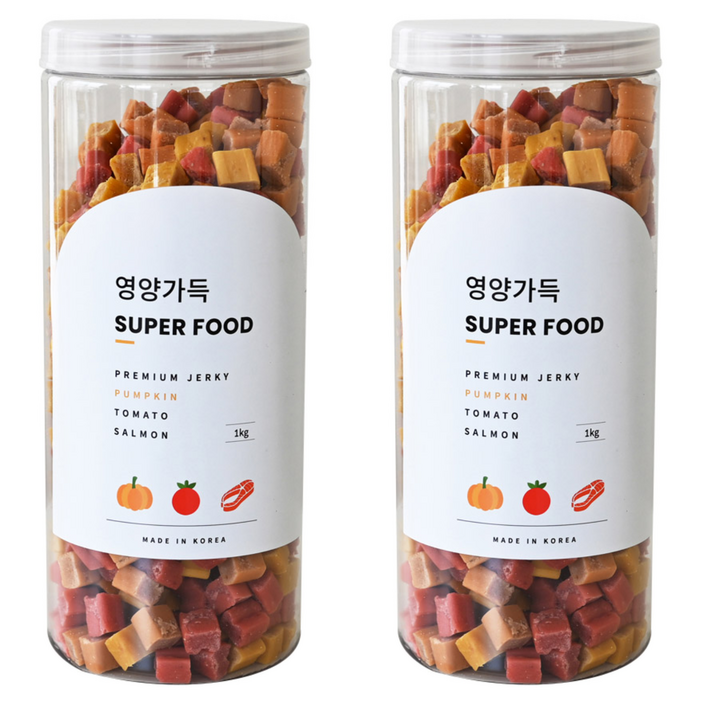 제로랩스 강아지 영양가득 져키, 단호박토마토연어, 1kg, 2개 제로랩스 강아지 영양가득 져키, 단호박토마토연어, 1kg, 2개