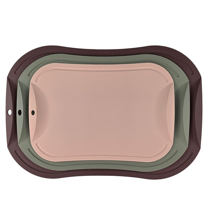 도블레 칼집 나지 않는 도마 3종 세트, 1세트, L 버건디  M 카키  S 살몬