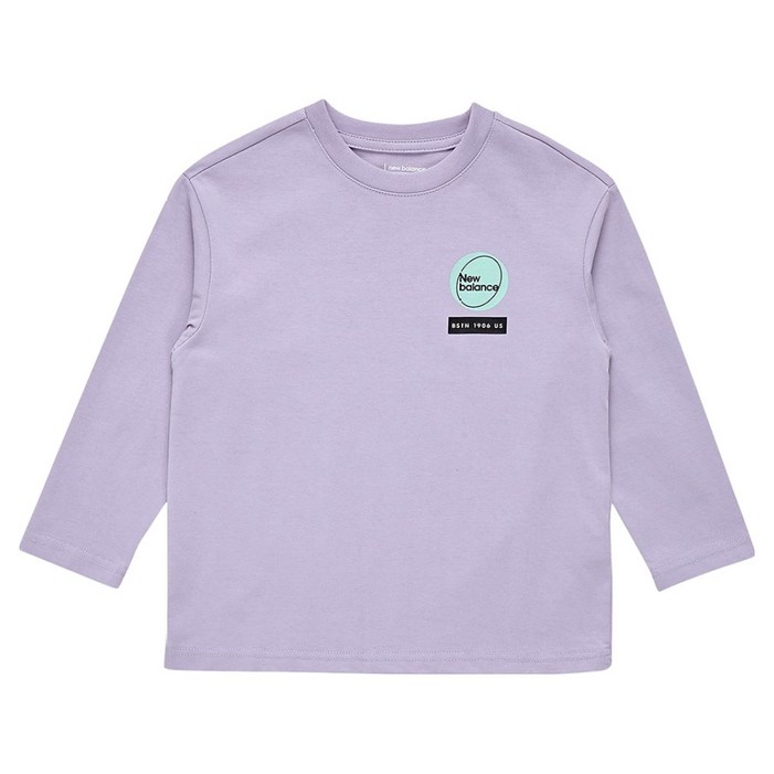 뉴발란스 아동용 S 레터 긴팔 티셔츠