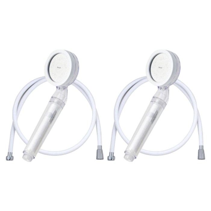 듀벨 샤워애 와이즈 샤워기  샤워호스 2m, 2개, 화이트