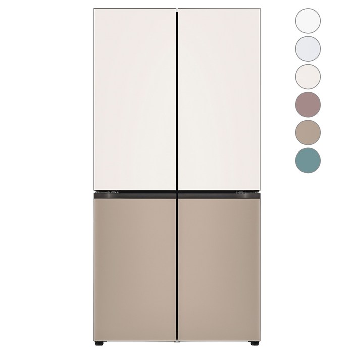 [색상선택형] LG전자 디오스 오브제컬렉션 4도어 냉장고 글라스 875L M873AAA031 20230623