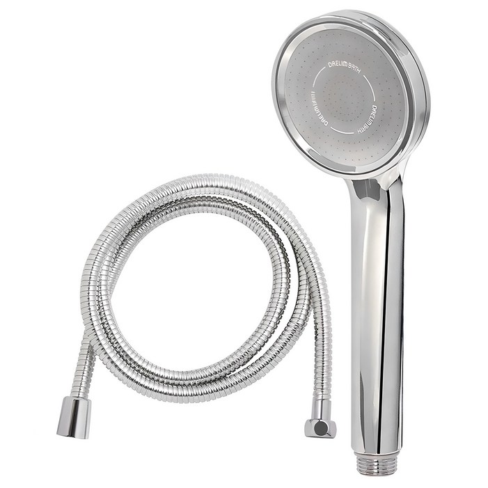대림바스 1기능 수압상승 샤워헤드 + 메탈호스 2m 세트