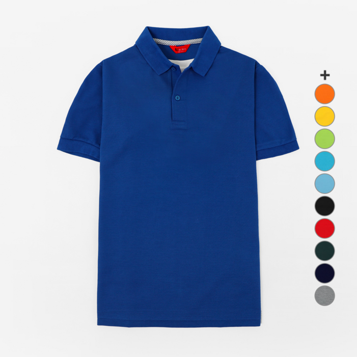 유니렉스 남녀공용 티센스 컬러풀 카라 반팔 티셔츠