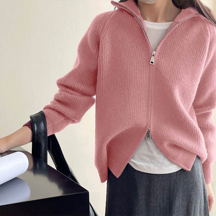 앤드스타일 여성용 엘리어 투웨이 니트 집업 가디건