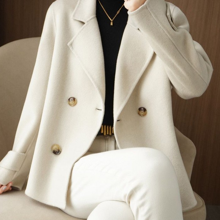 마켓에이 여성용 렌치 루즈핏 데일리 숏 코트