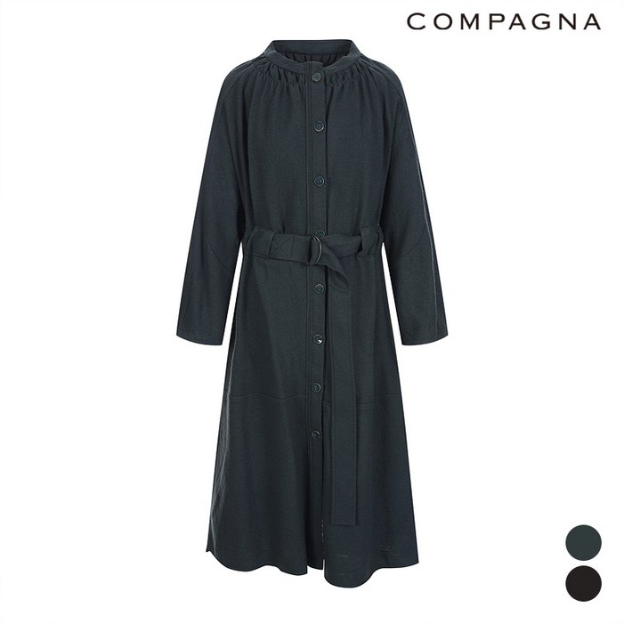 벨티드버튼모직원피스CCBW0WOP040