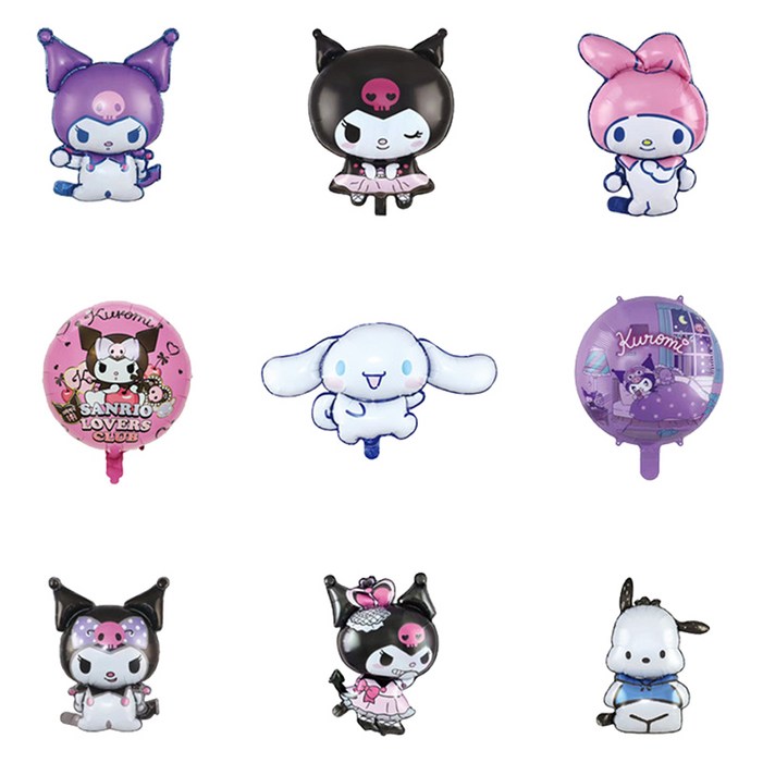 투니스 생일 파티 장식용 산리오 풍선 9개입