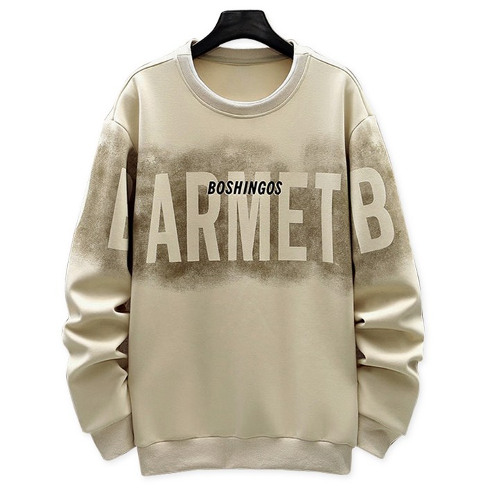 스몰더 남자 오버핏 레터링 맨투맨 티셔츠 95120 1745