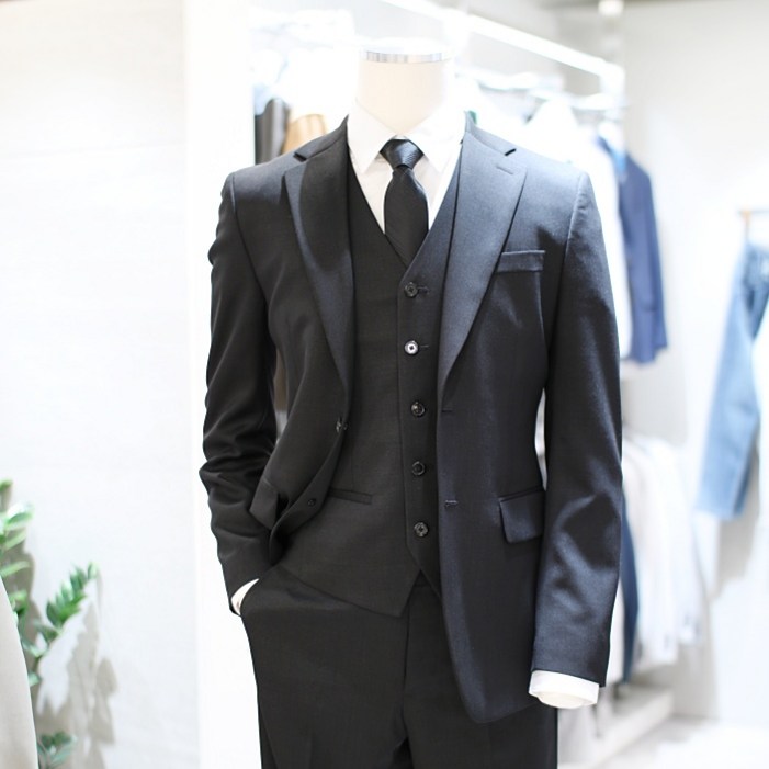 지이크 파렌하이트 남성의류남성정장남성수트남자수트남성캐주얼캐주얼수트 봄여름 남성 슬림핏 데님라이크 투톤컬러 정장셋트 FGJAA2512