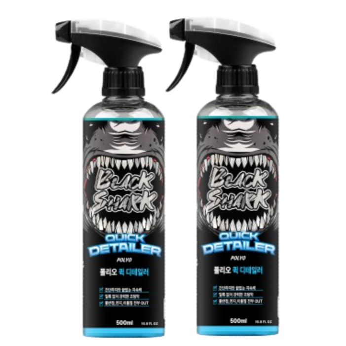 블랙샤크 차량용 광택 코팅 퀵디테일러, 2개, 500ml