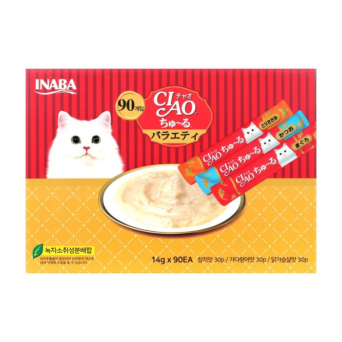챠오츄르 대용량 90P 코스트코 고양이 츄르 간식 버라이어티 반려묘 차오추르 90P