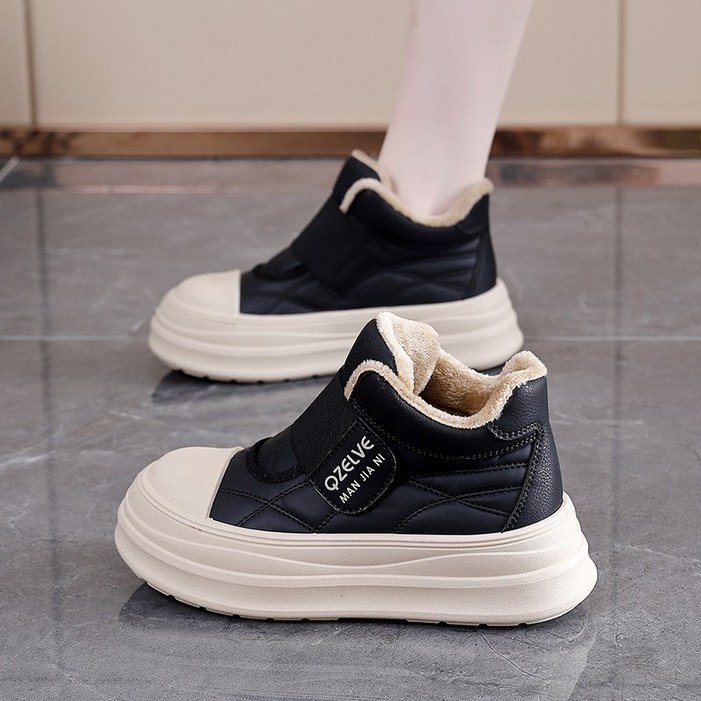 여성 찍찍이 겨울 키높이 운동화 코듀로이스니커즈 편하고 따뜻한 신발