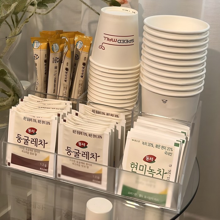 탕비실 정리함 아크릴 보관케이스 종이컵꽂이통 커피 보관함 수납함 간식 탕비실 정리함 아크릴 보관케이스 종이컵꽂이통 커피 보관함 수납함 간식