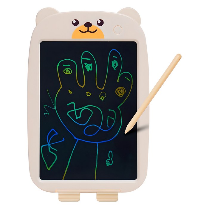 아띠래빗 LCD 곰돌이 태블릿 드로잉패드, LCDPAD01, 베이지