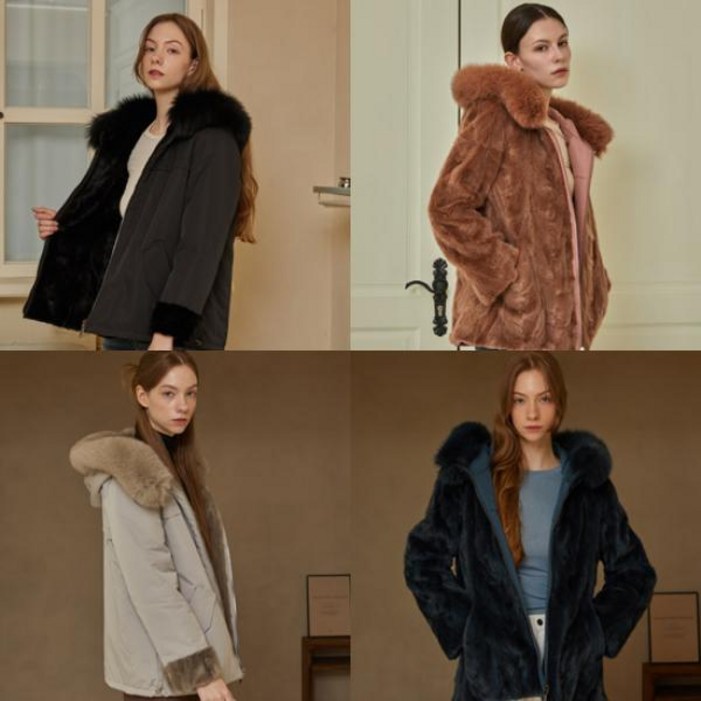 유로컬렉션밍크류 유로컬렉션 밍크 사가폭스 리버시블 후드코트