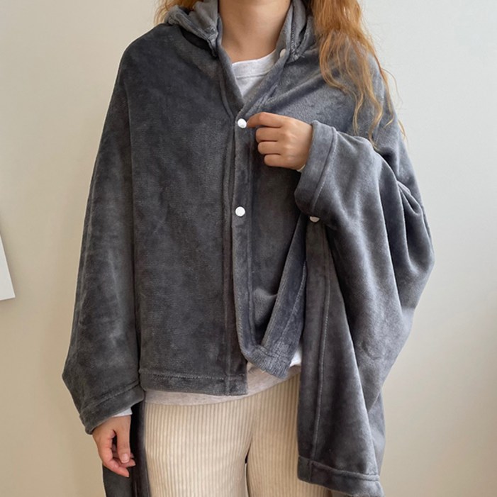 니즈백 망토 무릎 캠핑 후드 담요 숄 블랭킷