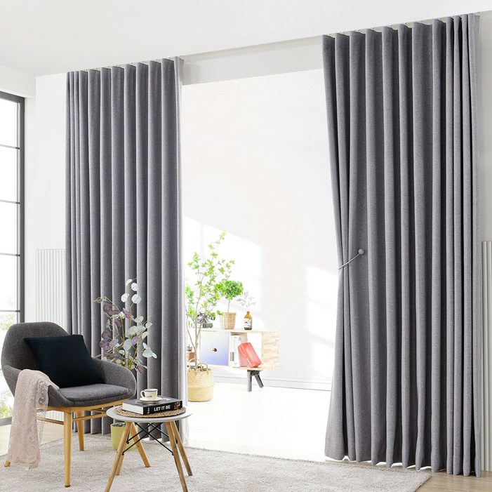 스마일데코 도톰한 사계절 100프로 암막 형상기억 방한방풍 열차단 거실 안방커튼