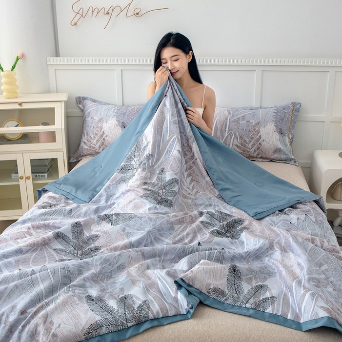 여름 특별기획 한정특가 놀차 여름용 실크 촉감 냉감 날염 항균 차렵이불