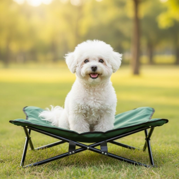 펫올웨이즈 애견용 접이식 캠핑 해먹, 1개, 그린