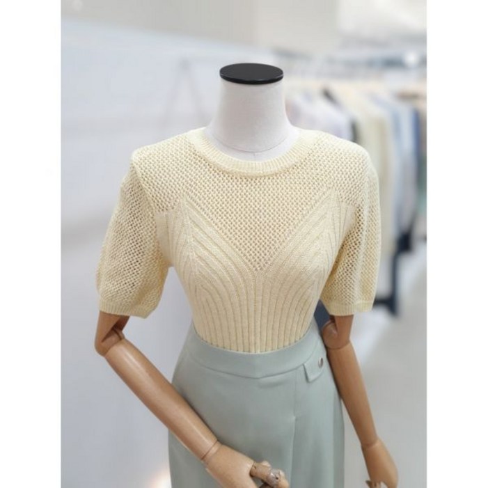 잇미샤 니트 탑 뷔스티에 라인 크로쉐 ITO5KPO140