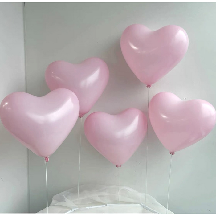 파티앤온 하트 풍선 생일파티 일자형 스탠드 세트, 파스텔핑크8p X2개