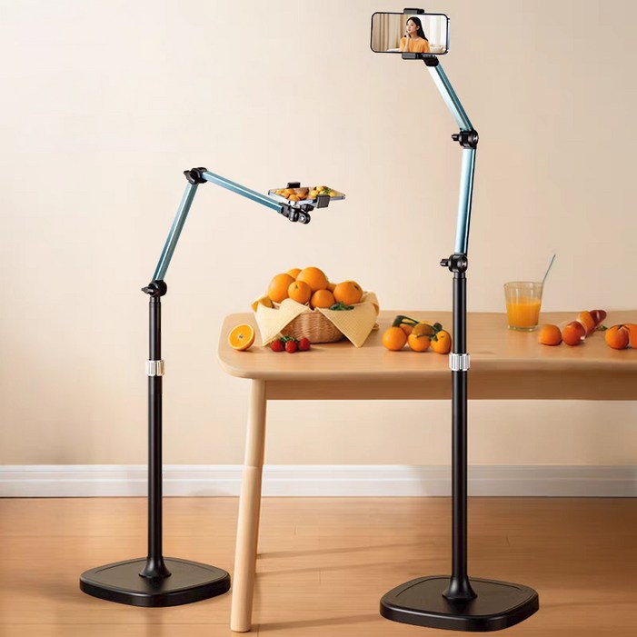 ALLILIO튼튼한 핸드폰 거치대 태블릿 스탠드형 휴대폰 겸용 고급형, 1개, 블랙