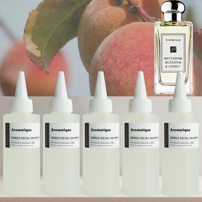 [아로마티끄] 넥타린 블라썸 허니 프래그런스 오일(프랑스) 코스메틱등급 고급 호텔 카페 향료 디퓨저 니치 향수 베이스 캔들 퍼퓸 석고 방향제 스톤 리필 만들기 D