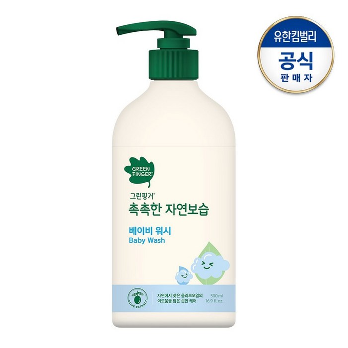 그린핑거 촉촉한 자연보습 베이비 워시, 500ml, 1개