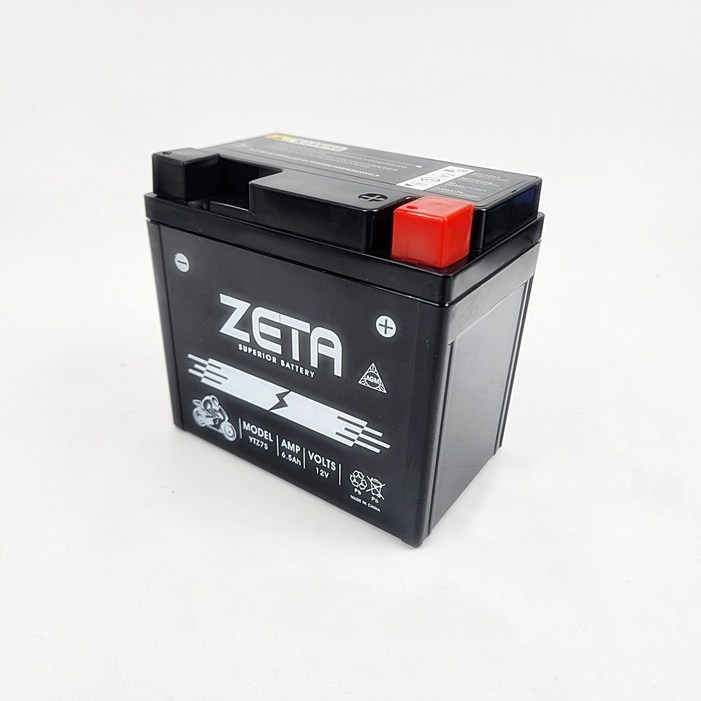 ZETA 제타 PCX구형 엔맥스 전연식 비젼 CBR125R 줌머 YZFR1 GSXR125 YTZ7S 12V 6.5AH 배터리