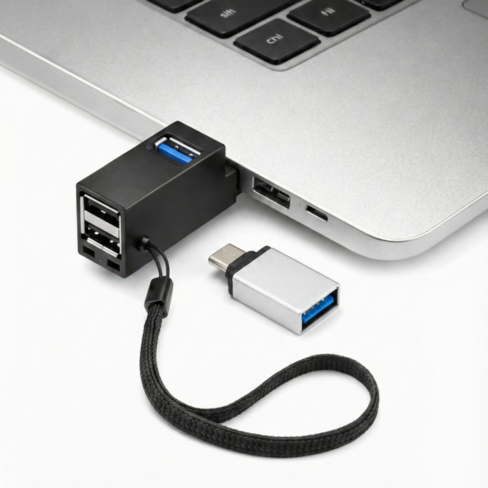 디와이툴즈 USB 3.0 초소형 멀티 허브 3포트 직결형 고속 확장기 노트북 PC용