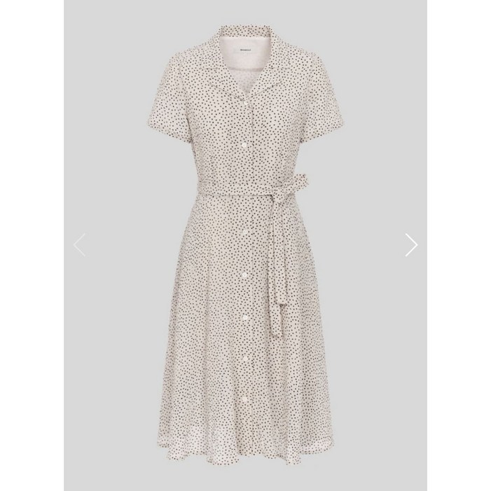 정품발송 빈폴레이디스 도트 오픈 칼라 원피스  아이보리 BF5671C120 332540