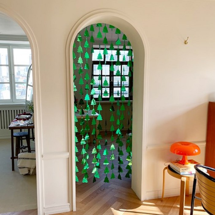 크리스마스 트리 호일 커튼 3색