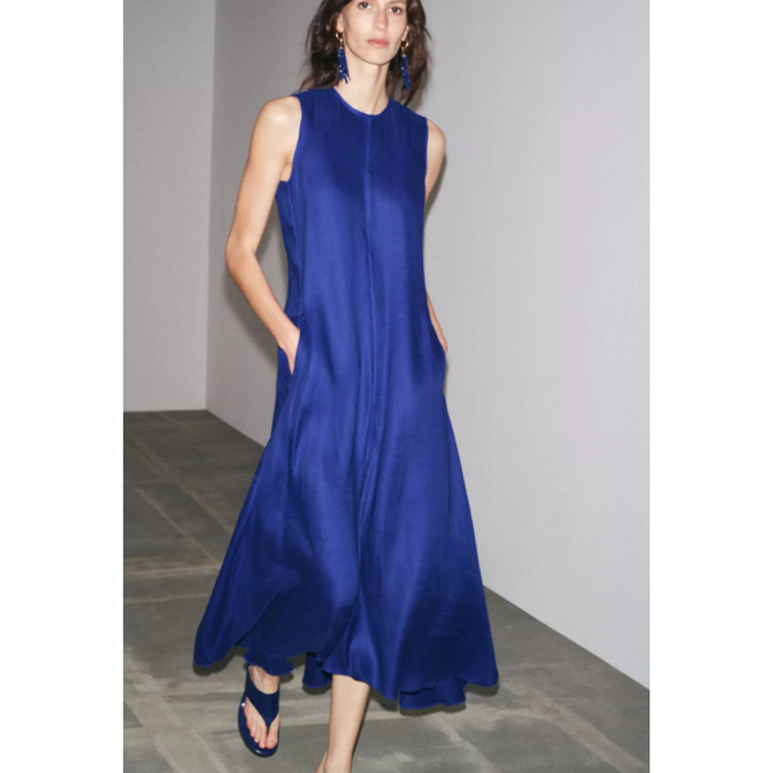 5H62529  자라여자원피스 민소매롱원피스 린넨   3212284