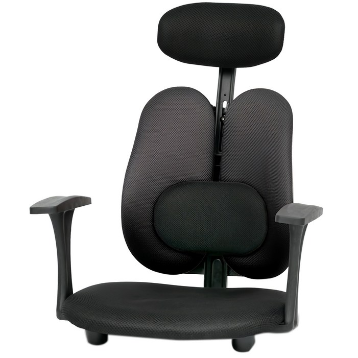 체어포커스 기능성 엔젤 G07 요추형 팔걸이 헤드 좌식의자 패브릭원단