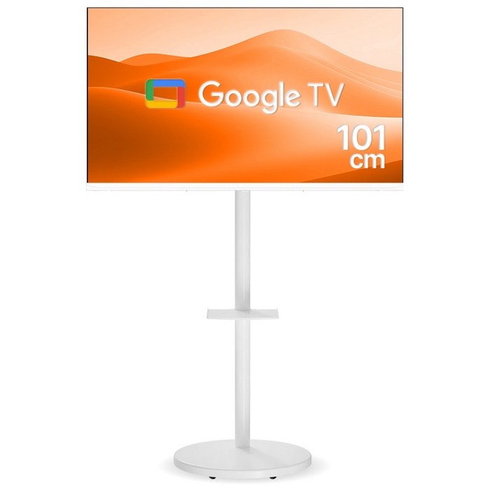 위드라이프 스마트 40인치 삼탠바이미TV 무빙라이프세트 구글 1등급 이동식티비 안드로이드, 101cm40인치, WLTSTW2화이트, 스탠드형, 고객직접설치