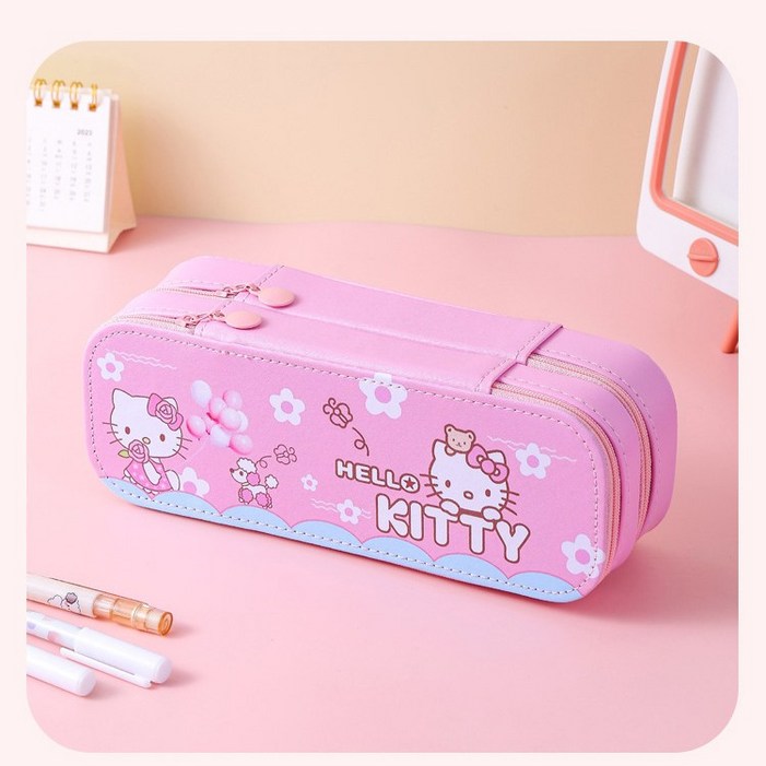 산리오 더블 레이어 심플 파우치