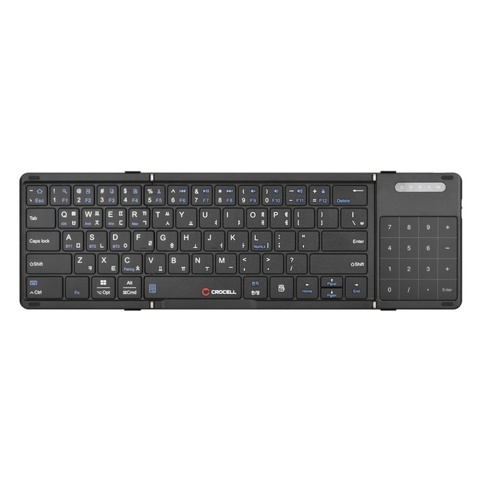 크로셀 CROCELL CFlip Hybird Touch 하이브리드 터치 접이식 무선 블루투스 키보드 블랙 크로셀 CROCELL CFlip Hybird Touch 하이브리드 터치 접이식 무선 블루투스 키보드 블랙