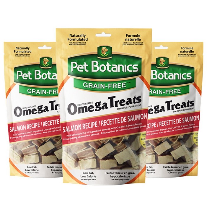 펫보타닉스 헬씨 오메가트릿 연어 340g  애견간식