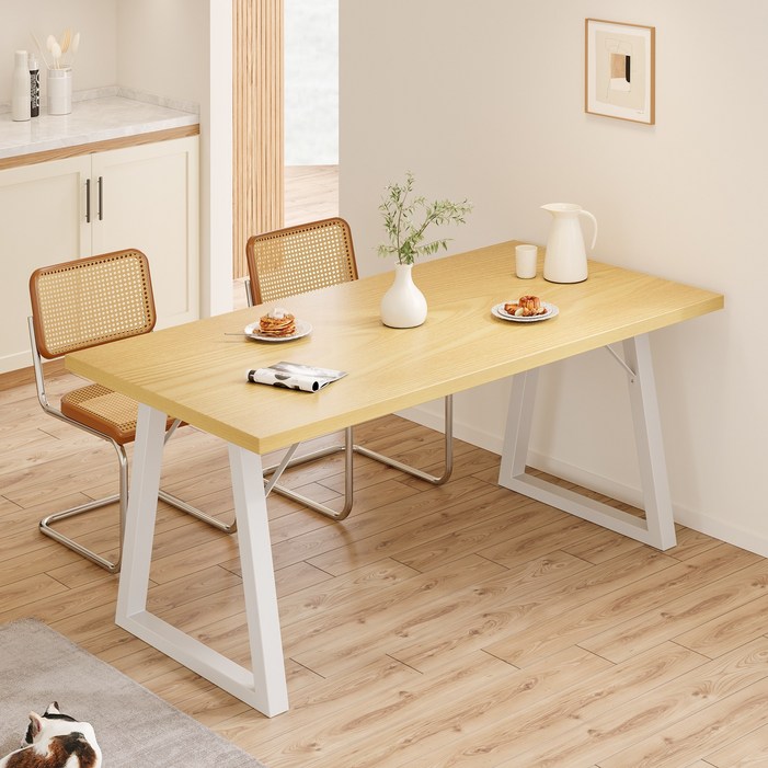 헤르티만 레트로 스타일 24인용 식탁 다기능 책상 컴퓨터 책상 LPM사각 테이블